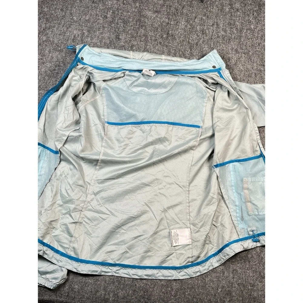 Nike Jacket Small Blue Storm Fit Full‎ Zip Hooded Windbreaker Running